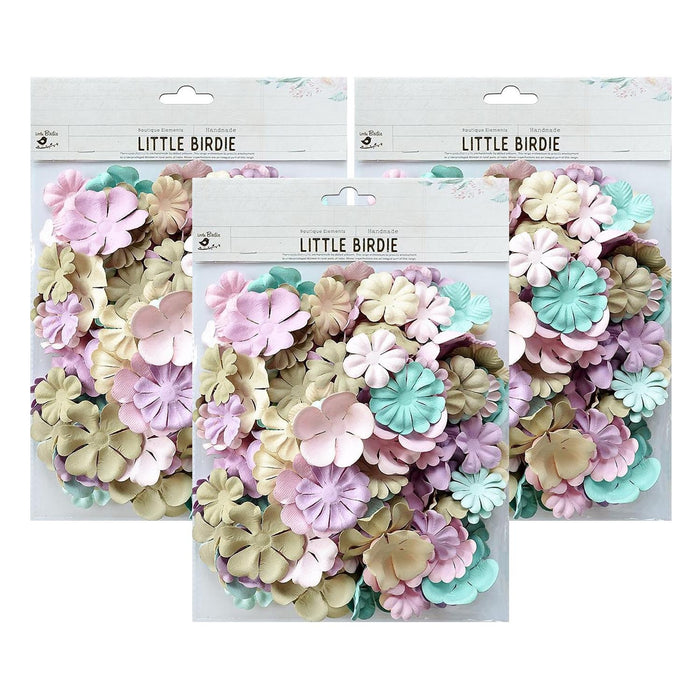 Pack of 3 - Tracy Paper Flowers 180/Pkg-Natural