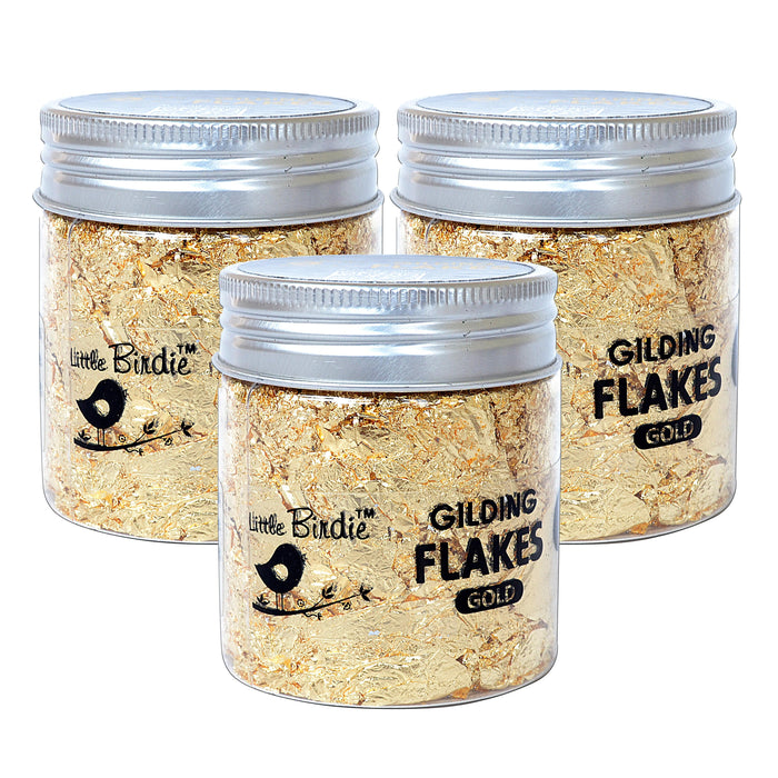 Pack of 3 - Gilding Flakes 15g-Gold