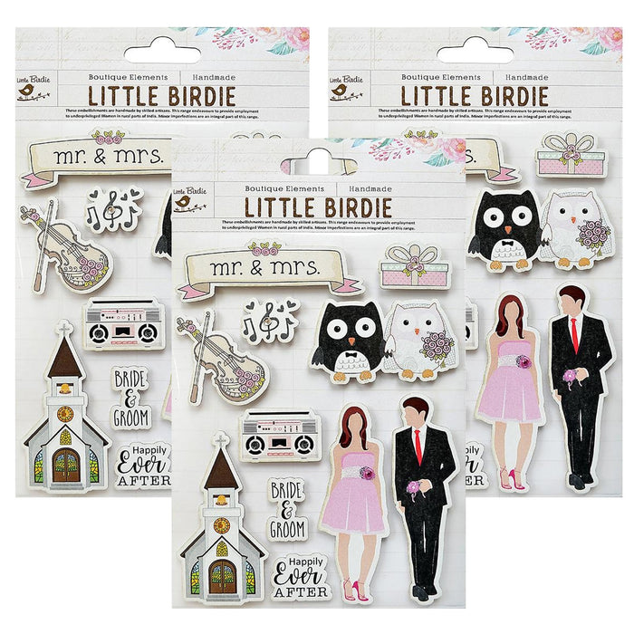 Pack of 3 - Happily Ever After Sticker 11/Pkg-Happily Ever After Wedding