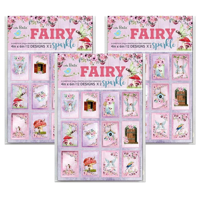 Pack of 3 - Journaling Cards 4"X6" 24/Pkg-Fairy Sparkle