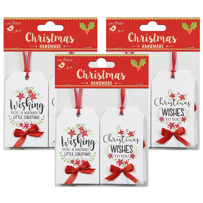 Pack of 3 - Christmas Printed Tags 4/Pkg-Wishes
