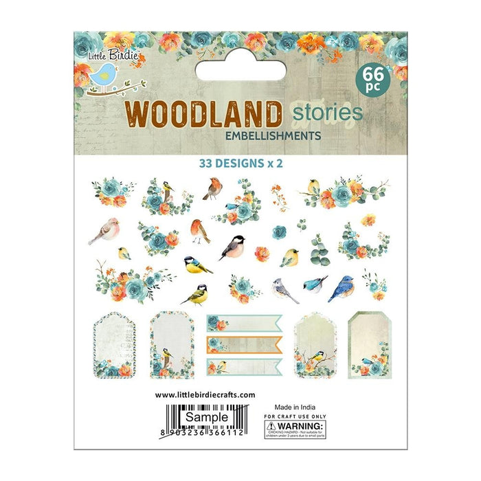 Pack of 3 - Woodland Stories Ephemera Embellishment 66/Pkg-Woodland Stories