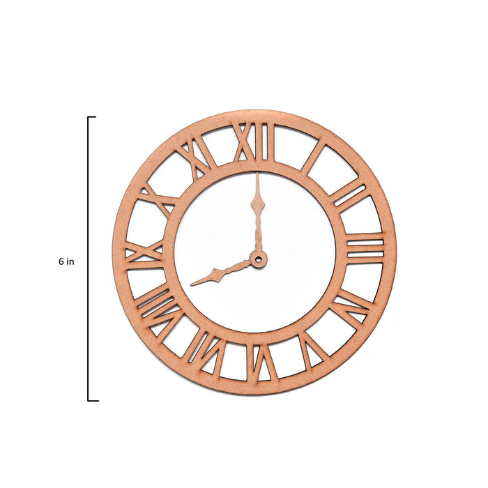 Pack of 3 - MDF Clock 6"-6"