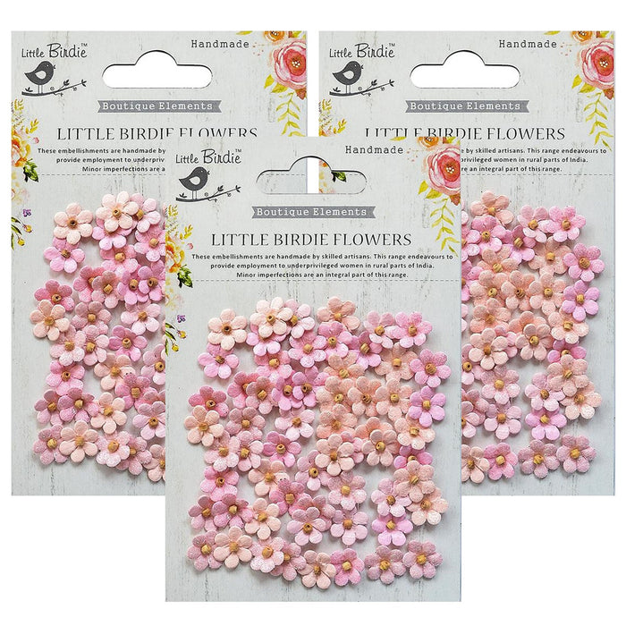 Pack of 3 - Beaded Micro Petals 60/Pkg-Pearl Pink