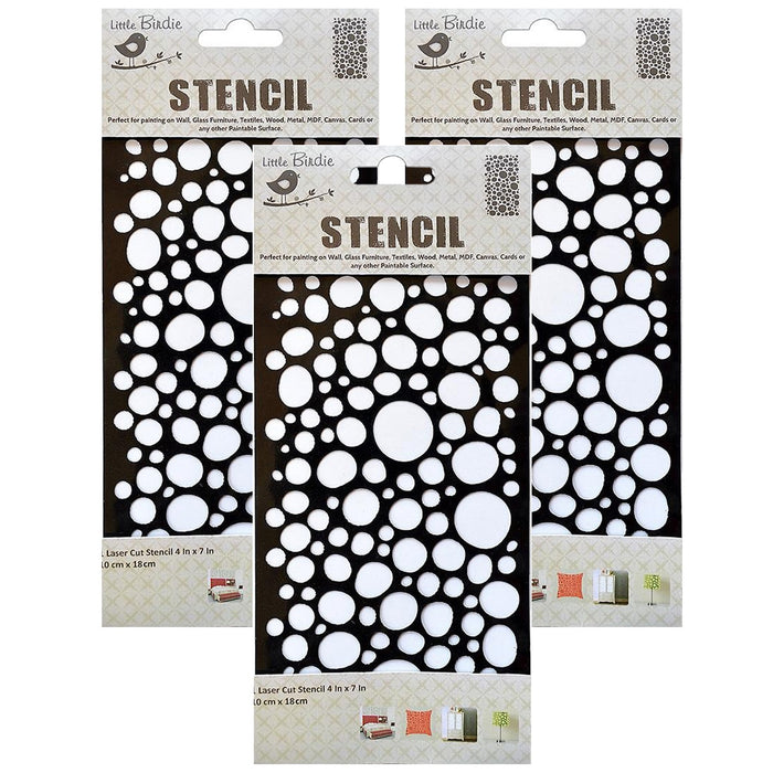 Pack of 3 - Stencil Irregular Dot Design 10cmX18cm 1/Pkg-Irregular Dot
