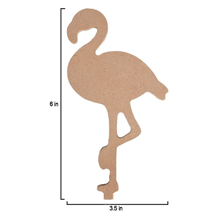 Pack of 3 - MDF Decorable Flamingo With Base 5.5 mm-Flamingo With Base