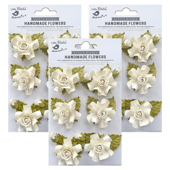 Pack of 3 - Tania Paper Flowers 6/Pkg-Shabby Chic