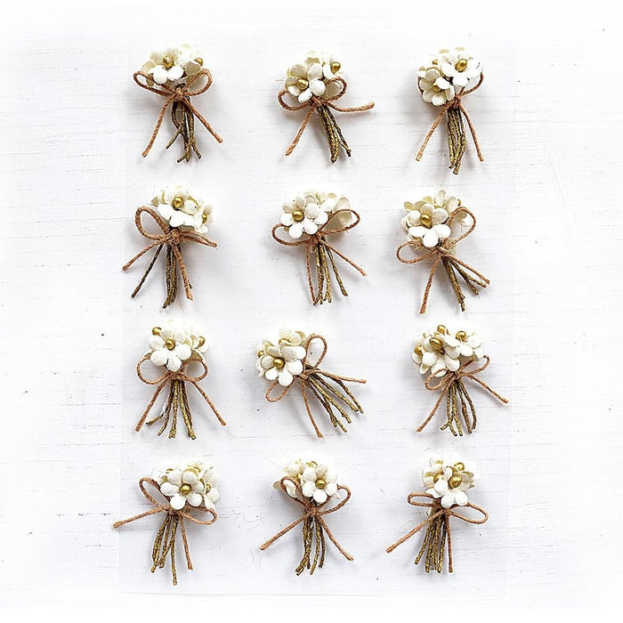 Pack of 3 - Paper Bouquet 12/Pkg-Shabby Chic