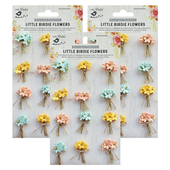 Pack of 3 - Paper Bouquet 12/Pkg-Pastel Palette
