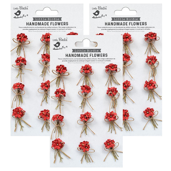Pack of 3 - Paper Bouquet 12/Pkg-Love and Roses