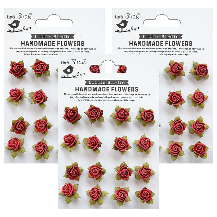 Pack of 3 - Micro Roses 16/Pkg-Love and Roses
