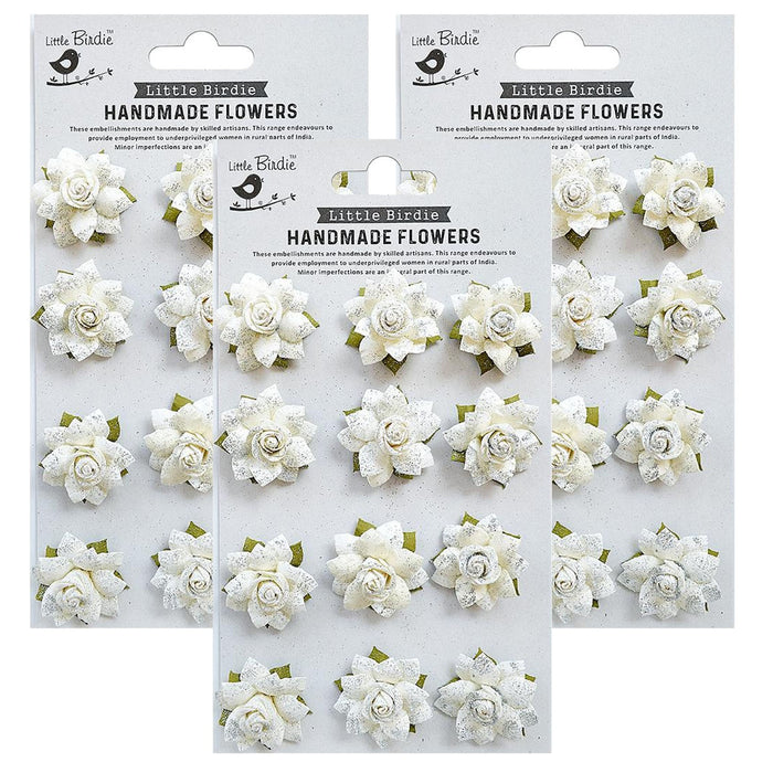 Pack of 3 - Marisa Paper Flowers 12/Pkg-Shabby Chic