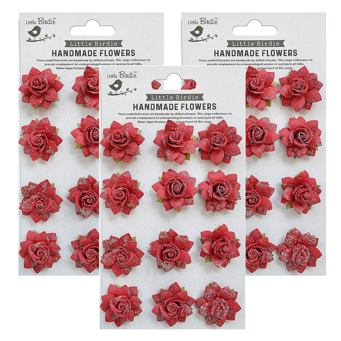 Pack of 3 - Marisa Paper Flowers 12/Pkg-Love and Roses