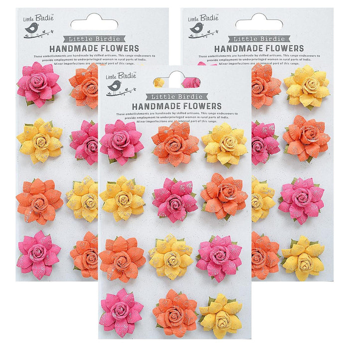Pack of 3 - Marisa Paper Flowers 12/Pkg-Boho Vibes