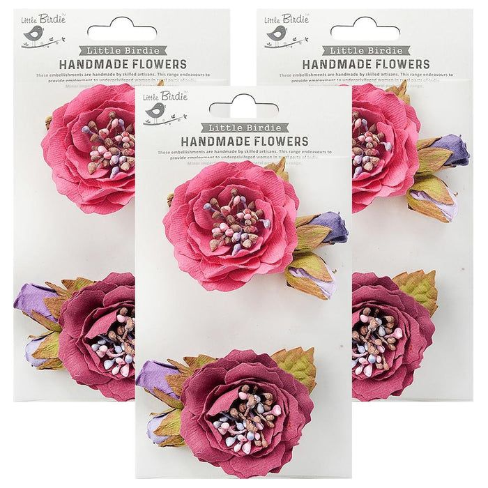 Pack of 3 - Marika Paper Flowers 2/Pkg-Birds And Berries