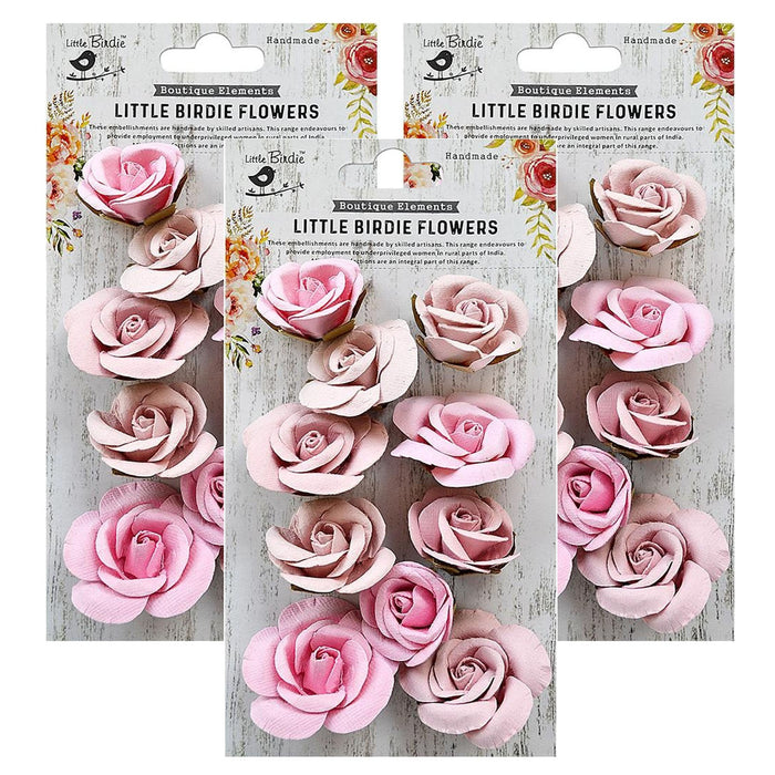 Pack of 3 - Joanna Paper Flowers 10/Pkg-Pearl Pink
