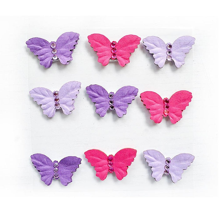 Pack of 3 - Jewel Butterfly 9/Pkg-Birds And Berries