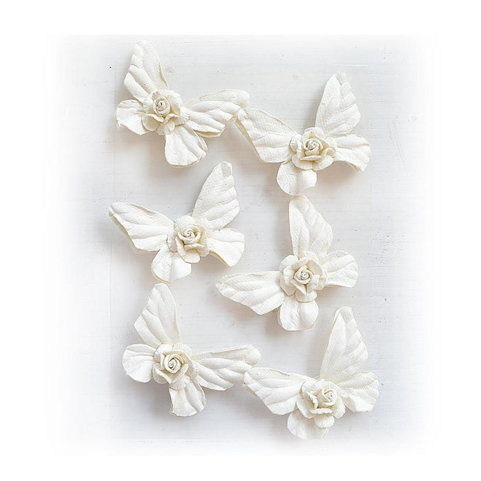 Pack of 3 - Flutura Paper Flower Butterfly 6/Pkg-Shabby Chic