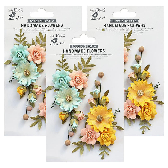 Pack of 3 - Fairy Rosa Paper Flowers 2/Pkg-Sunshine And Lemonade