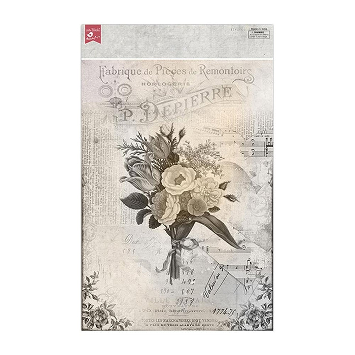 Pack of 3 - Decoupage Paper A4 4/Pkg-Melody Blooms