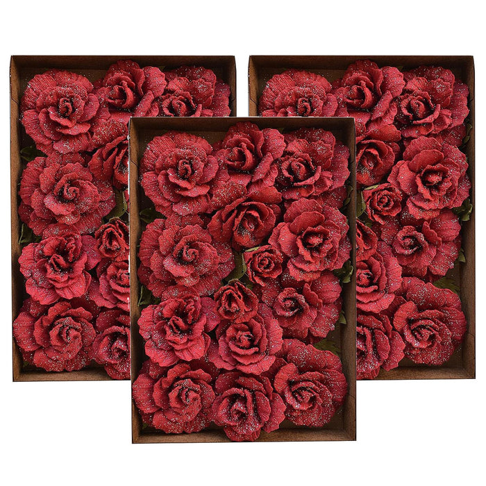 Pack of 3 - Bonita Paper Flowers 20/Pkg-Love and Roses