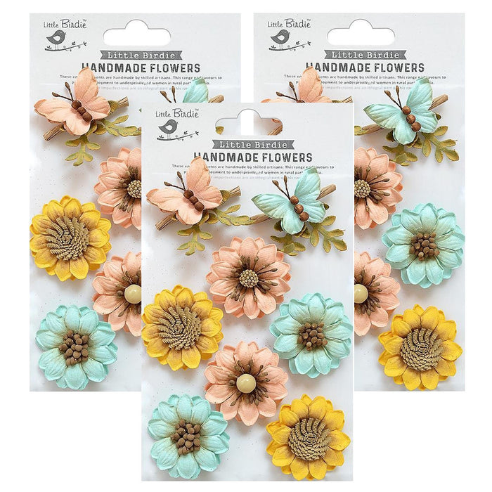 Pack of 3 - Arcadia Paper Flowers 8/Pkg-Sunshine And Lemonade